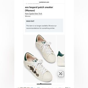 Kate Spade Ace Leopard Sneakers Size 8